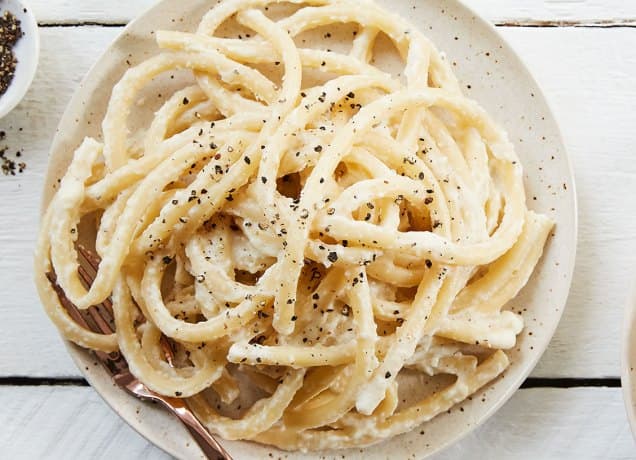 january dinner recipes: lightened-up cauliflower fettuccine alfredo