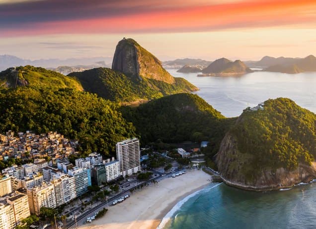 warm-places-to-travel-in-january: rio de janeiro during a sunset
