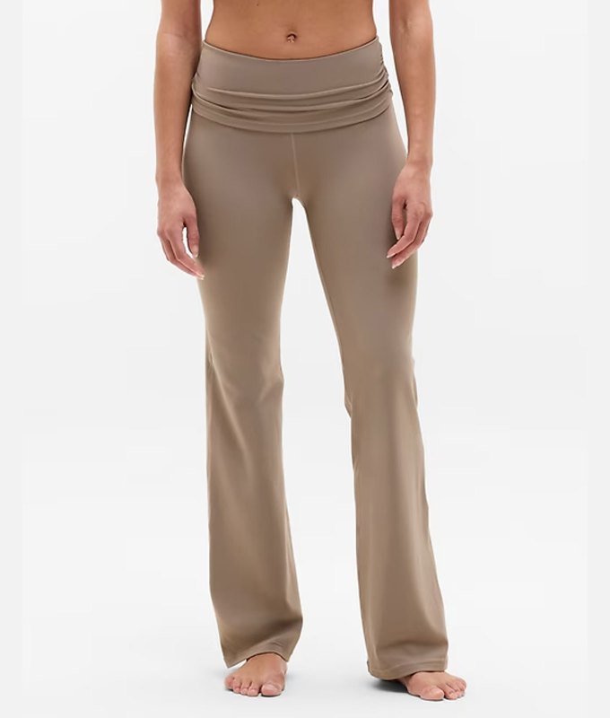 2000s athleisure foldover flare