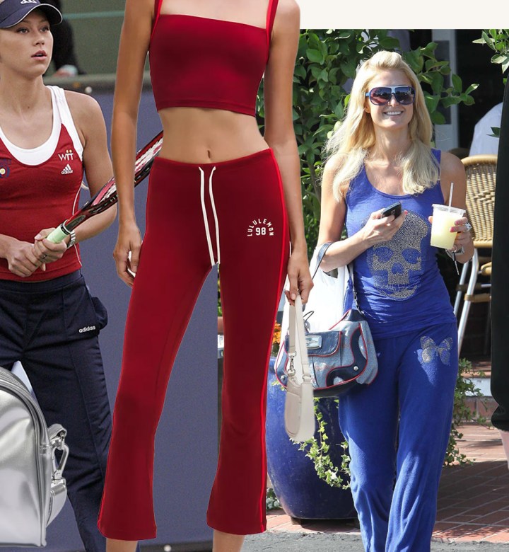 2000s Athleisure Trend: Anna Kournikova, Paris Hilton, lululemon, Juicy Couture, Adidas bag