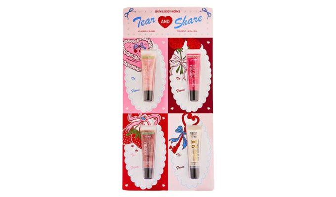 tear away lip gloss set