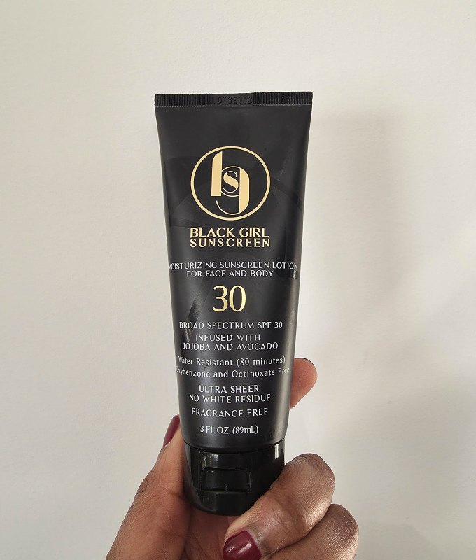 black girl sunscreen