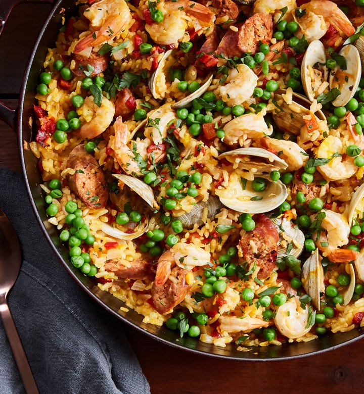 easy dinner party recipes: cheater's paella