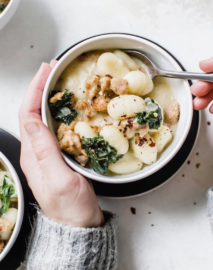 easy gnocchi recipes: one pot gnocchi with sausage and kale