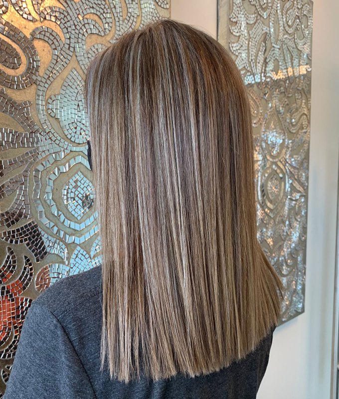 gray blending for dark hair smudge root