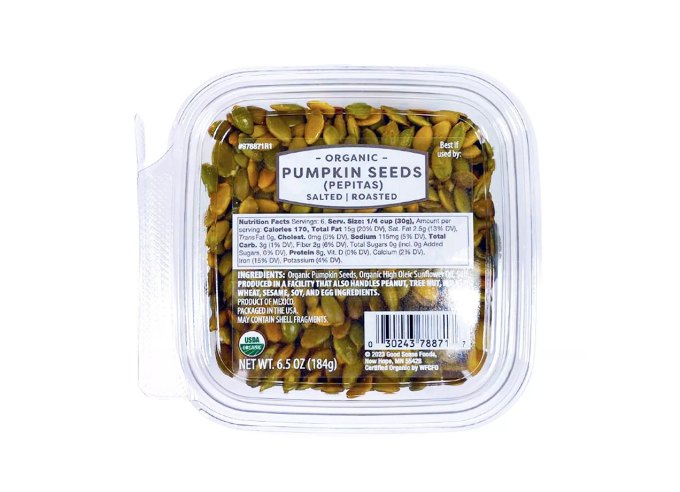 healthy protein snacks: pumpkin seeds