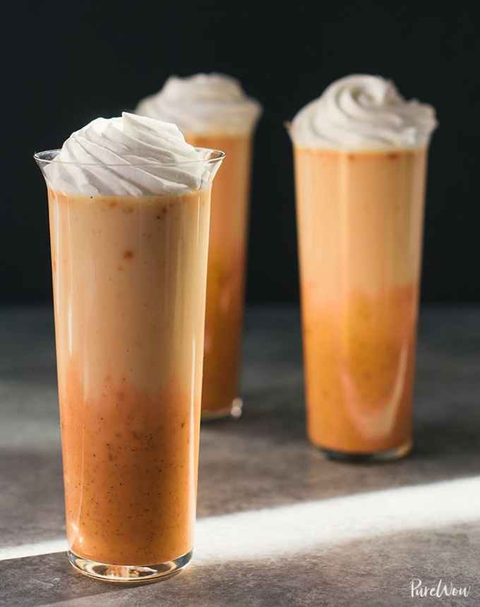 high-protein desserts: thai iced tea panna cotta