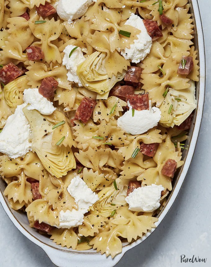 kid friendly pasta recipes salami artichoke and ricotta pasta salad