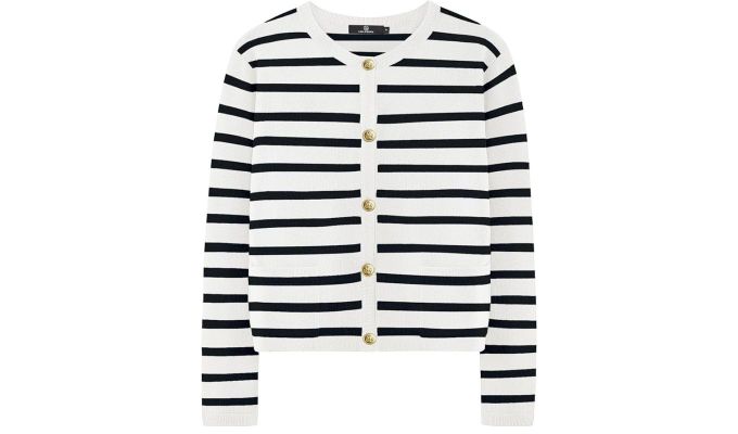 LILLUSORY Striped Cardigan Sweater