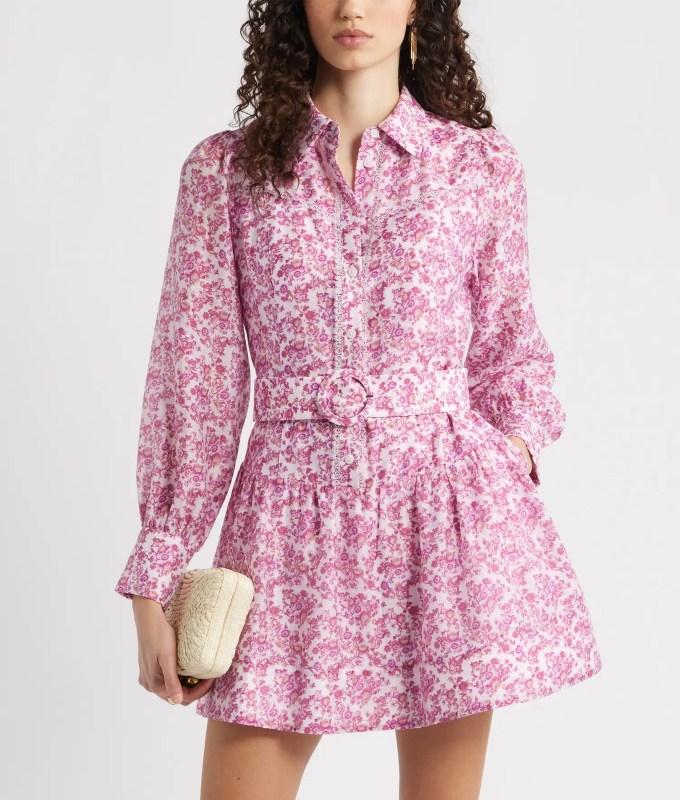 The Chelsea28 Lace-Trim Mini Shirtdress.