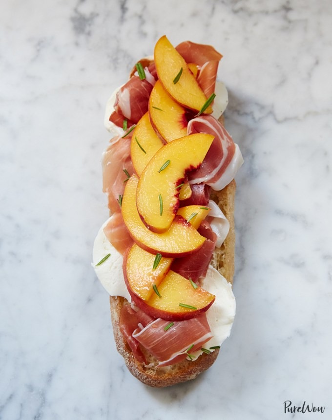 summer lunches for kids: peach prosciutto sandwich
