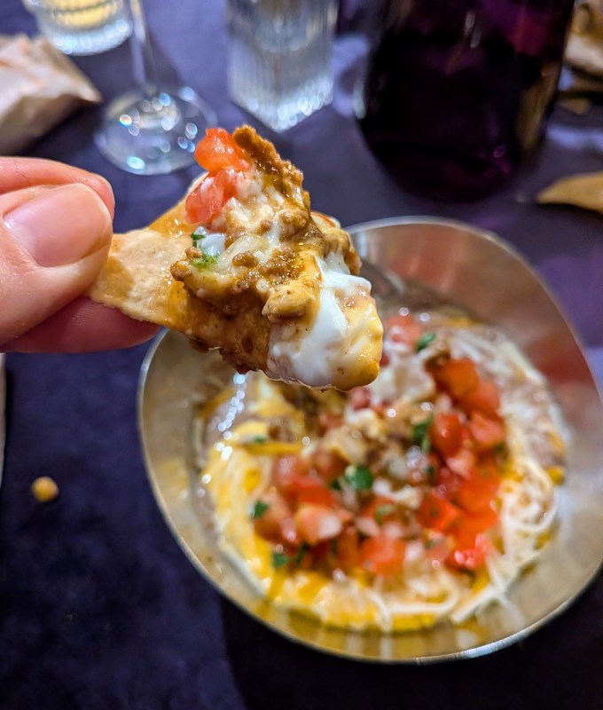 chips and supreme dip from taco bell