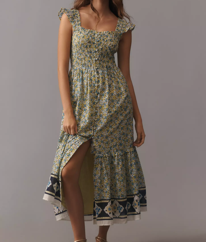 anthropologie spring finds: ruched dress