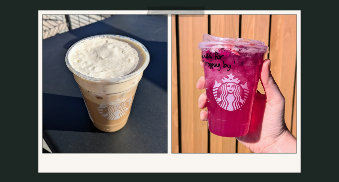 khloud latte and cannon ball drinks from starbucks